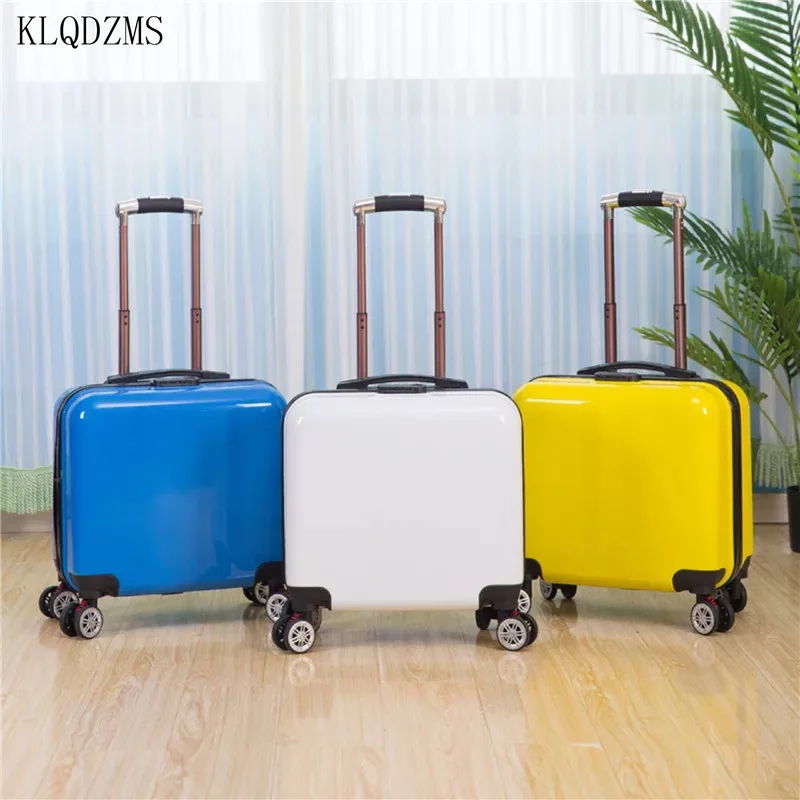 KLQDZMS Children's 18-Inch Lightweight Trolley Case Unisex 20-Inch Cabin Carry-On Password Suitcase Roller Portable Luggage