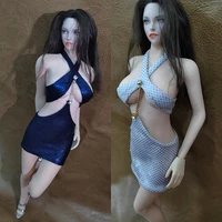 16 female sexy mermaid princess dress cross breast halter hollow waist mini hip skirt models for 12 action figures bodies