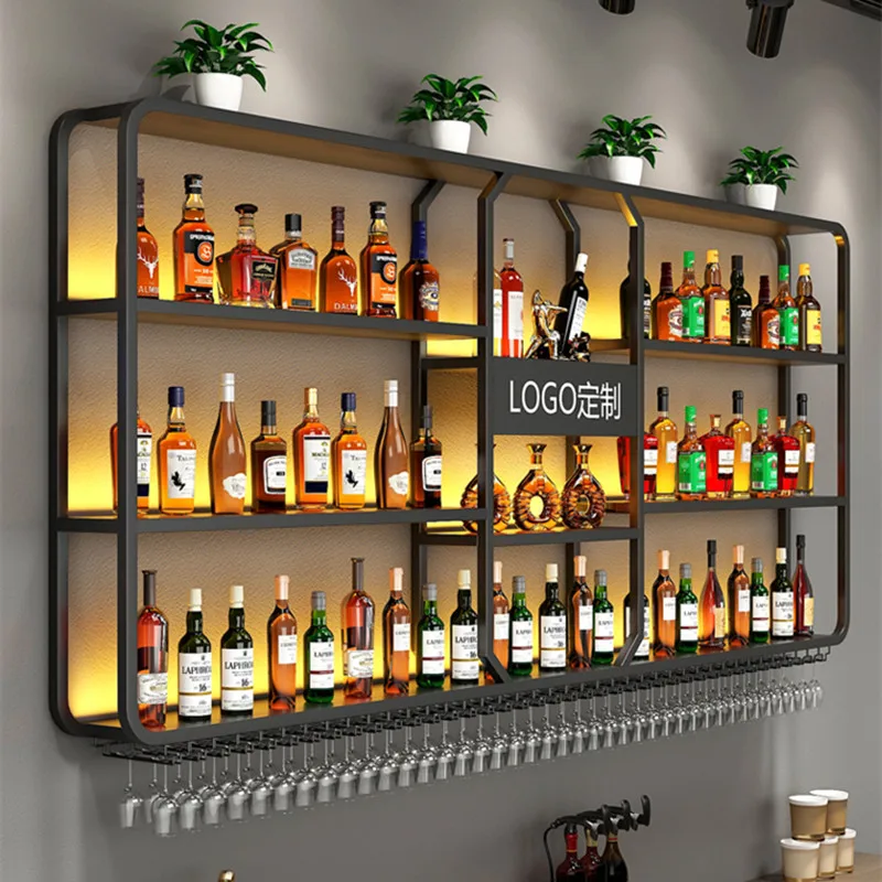 Полки Открытый бар Портативное украшение для вина Современный дом Шкаф напитков