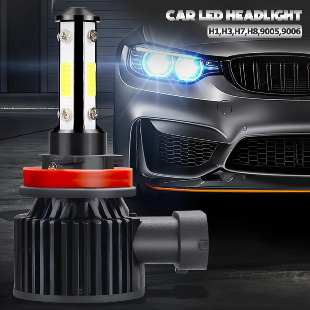 

2 шт., автомобисветодиодный светодиодные ламсветильник H7 H11 H1 H4 H8 H9 9005 HB3 9006 HB4 6000 К 12 В H7