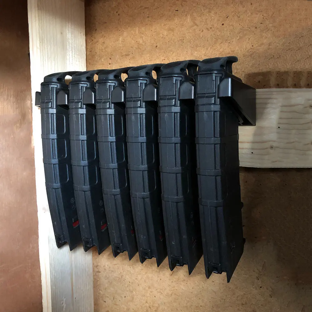 

Tactical 6-Slot Magazine Bracket for PMAG Hang Rack ABS Wall Mount Stand for Hunting Airsoft Rifle AR15 Magazines Loaded Storage