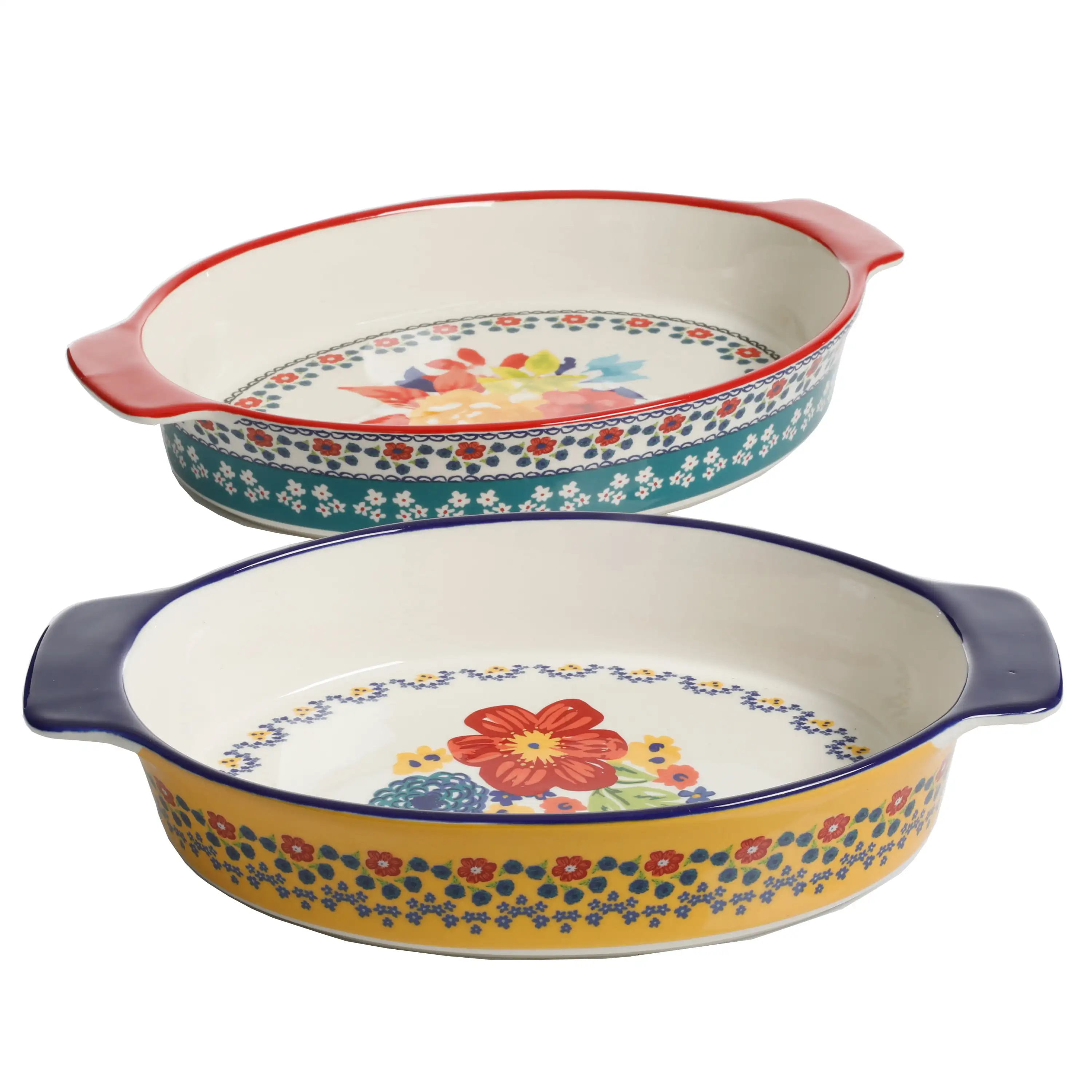 

Fiona Floral 2-Piece Ceramic Oval Bakers Set