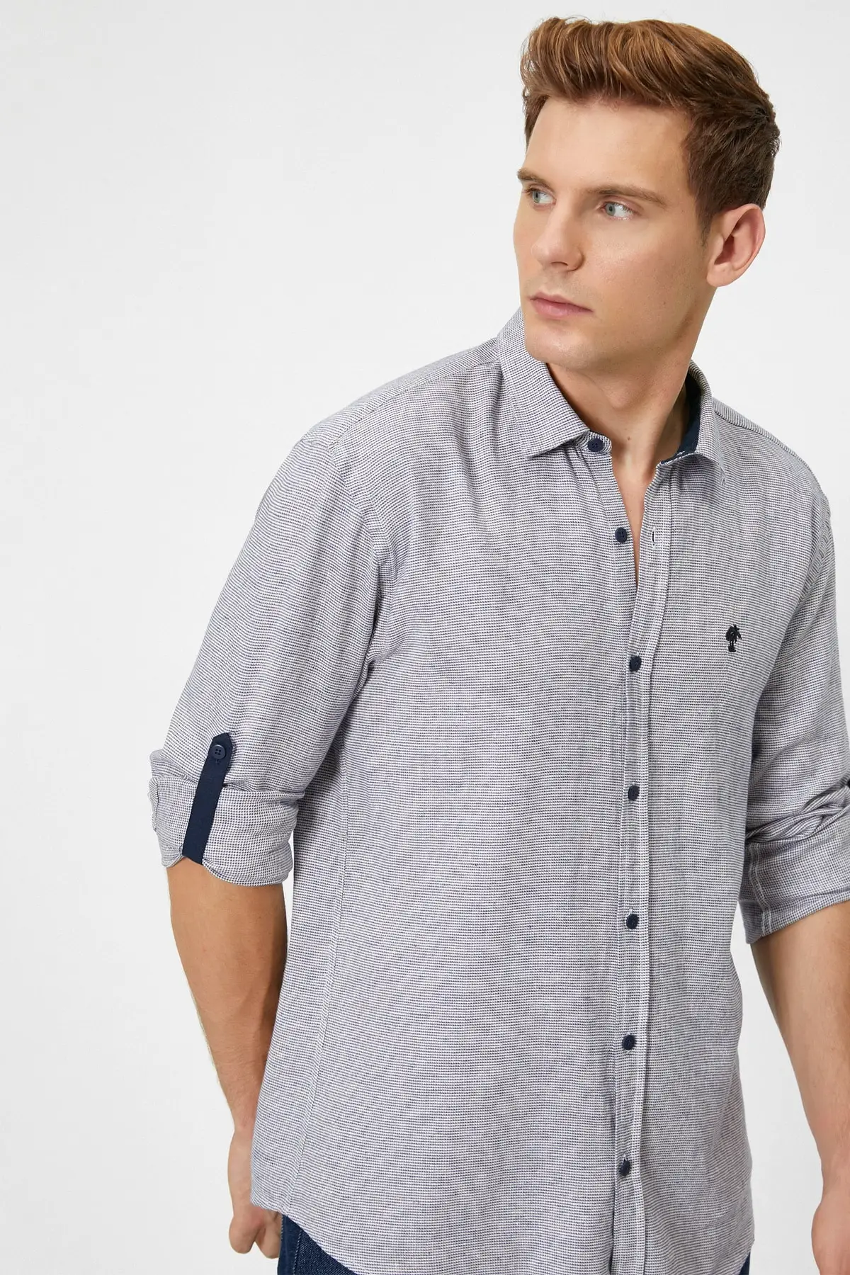 

Men's classic colar curable sleeve shirt