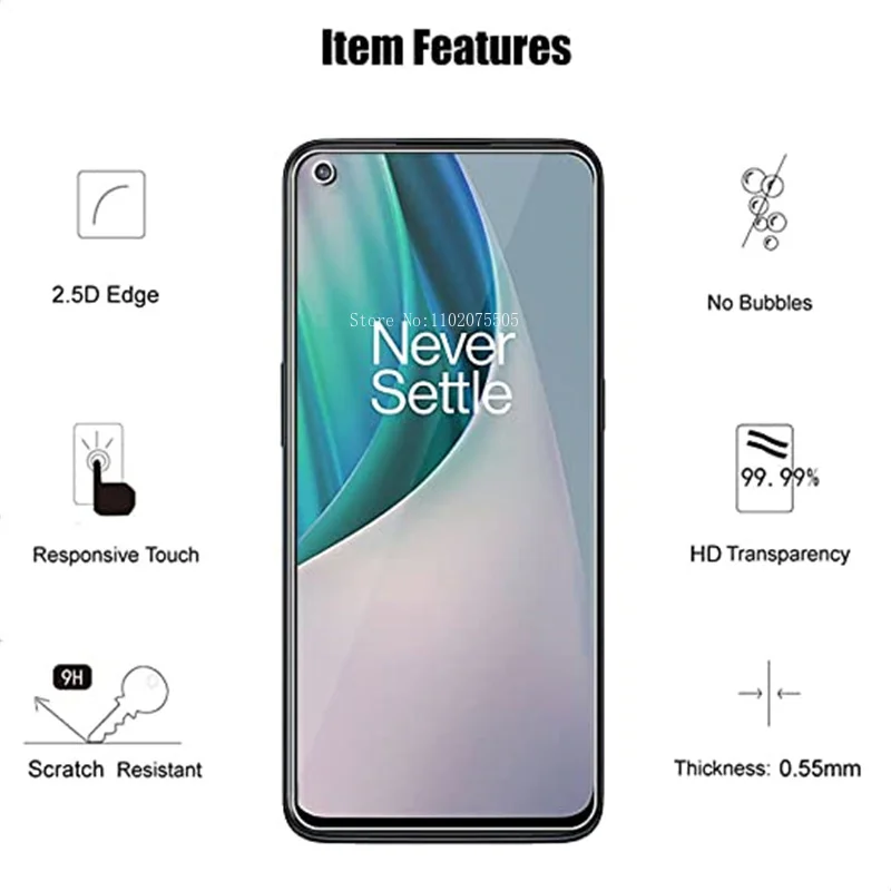 Закаленное стекло для OnePlus 9 10T 9R 9RT 8T 7 Защитная пленка экрана Oneplus Nord CE 3 2 Lite N30 N20 N10