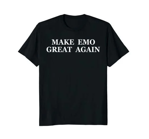 

Tops Women 2020 MAKE EMO GREAT AGAIN Letter Printing Woman Tshirts 100% Cotton Round Neck Fashion Summer Tops T Shirt for Women