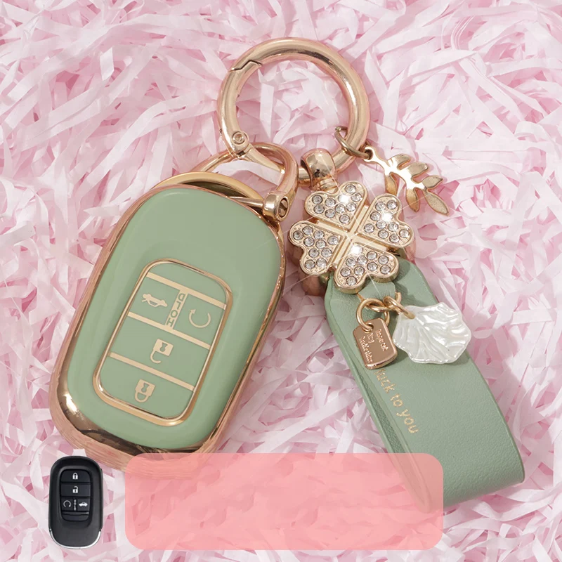 

Fashion New TPU Car Remote Key Cover Case Shell For Honda Civic Accord HR-V CR-V CRV hrv 2022 2023 Car Accessories