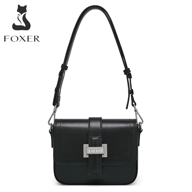 

FOXER Vintage Split Leather Messenge Bags Women Soft Texture Crossbody Underarm Bag Lady Casual Shoulder Bag Female Mini Handbag