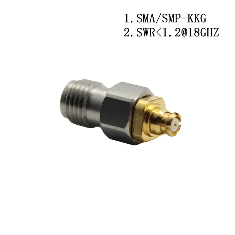 

1PCS Adapter SMP-K female to SMA-K female stainless steel 18G SMP female to SMA female to GPO interface