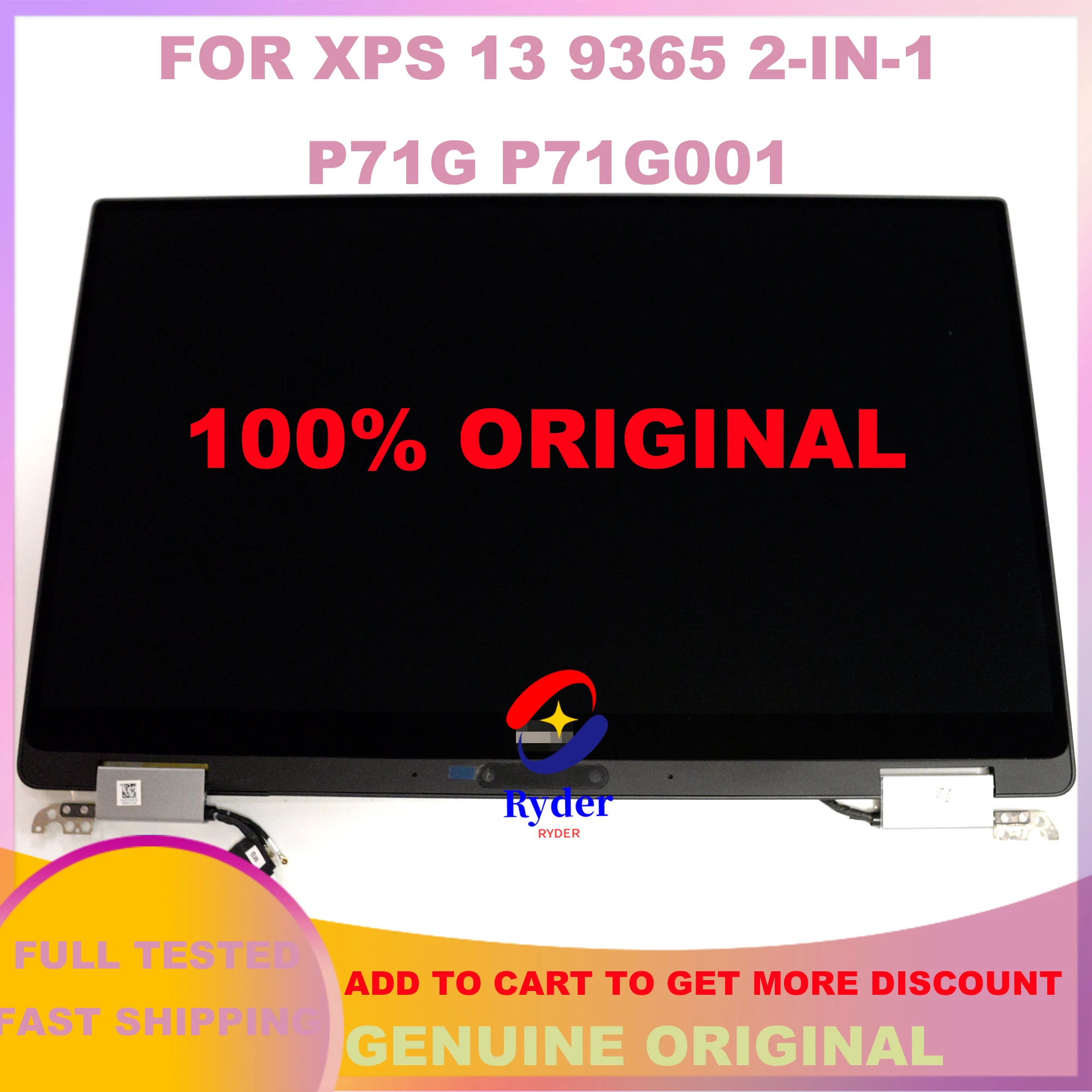 Оригинальный сенсорный ЖК-экран FHD QHD 13 3*3200 для Dell XPS 1800 P71G P71G001 в сборе с петлями