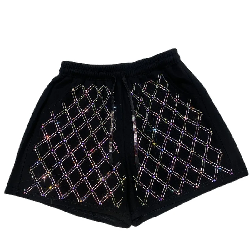 Black Shorts Women Summer Shorts High Waist Slimming Gem Sports Casual Short Pants Outer Wear Pants