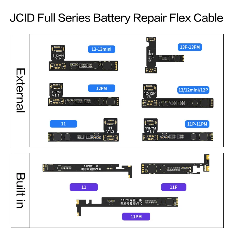 Плата JC V1S для телефона 11-12 гибкий аккумулятор Promax всплывающая батарея