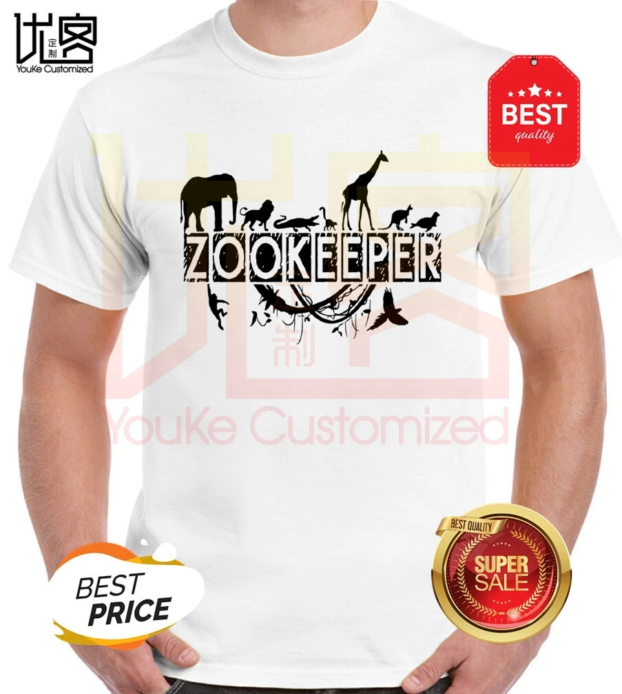 

Zoo Keeper T Shirt Funny Animal Vintage Zoo Graphic Circus Cool Gift Tee men's women's 100% cotton short sleeves tops tee
