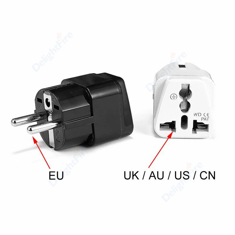 EU Socket Plug Adapter US To EU Plug Adapter Euro Spain Korea Travel Adapters Power Adapter Electric Socket Euro Socket Adapter images - 6