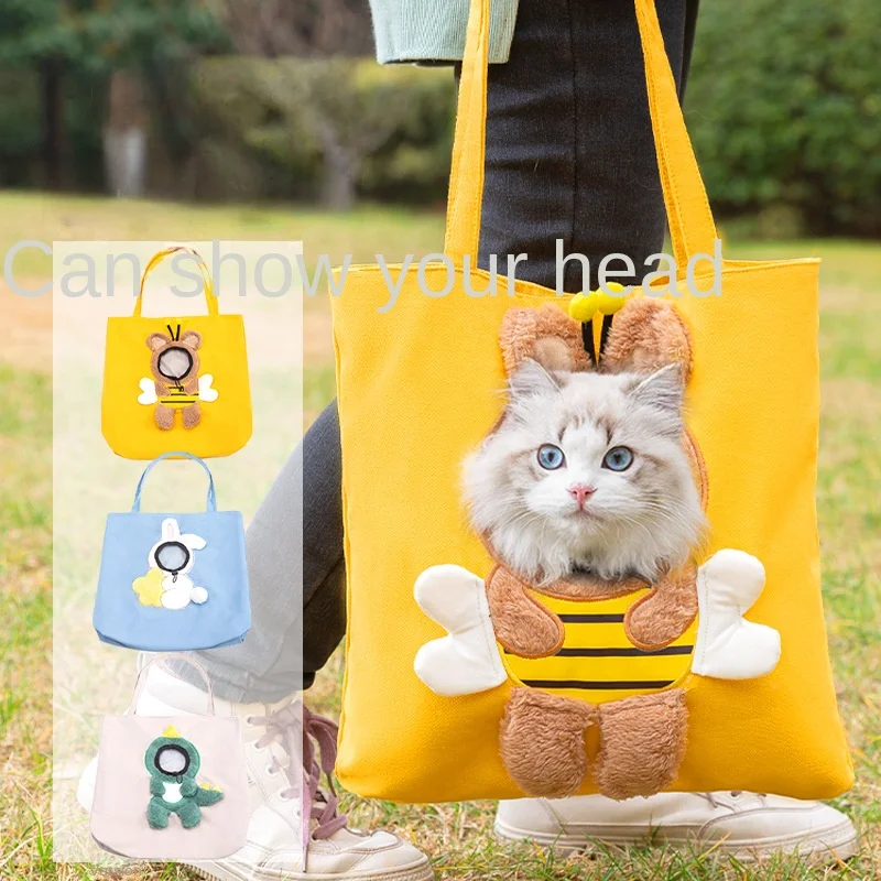

Милая и забавная Холщовая Сумка для кошки, сумка через плечо для переноски кошки, сумка для маленькой собаки, сумка через плечо для животных