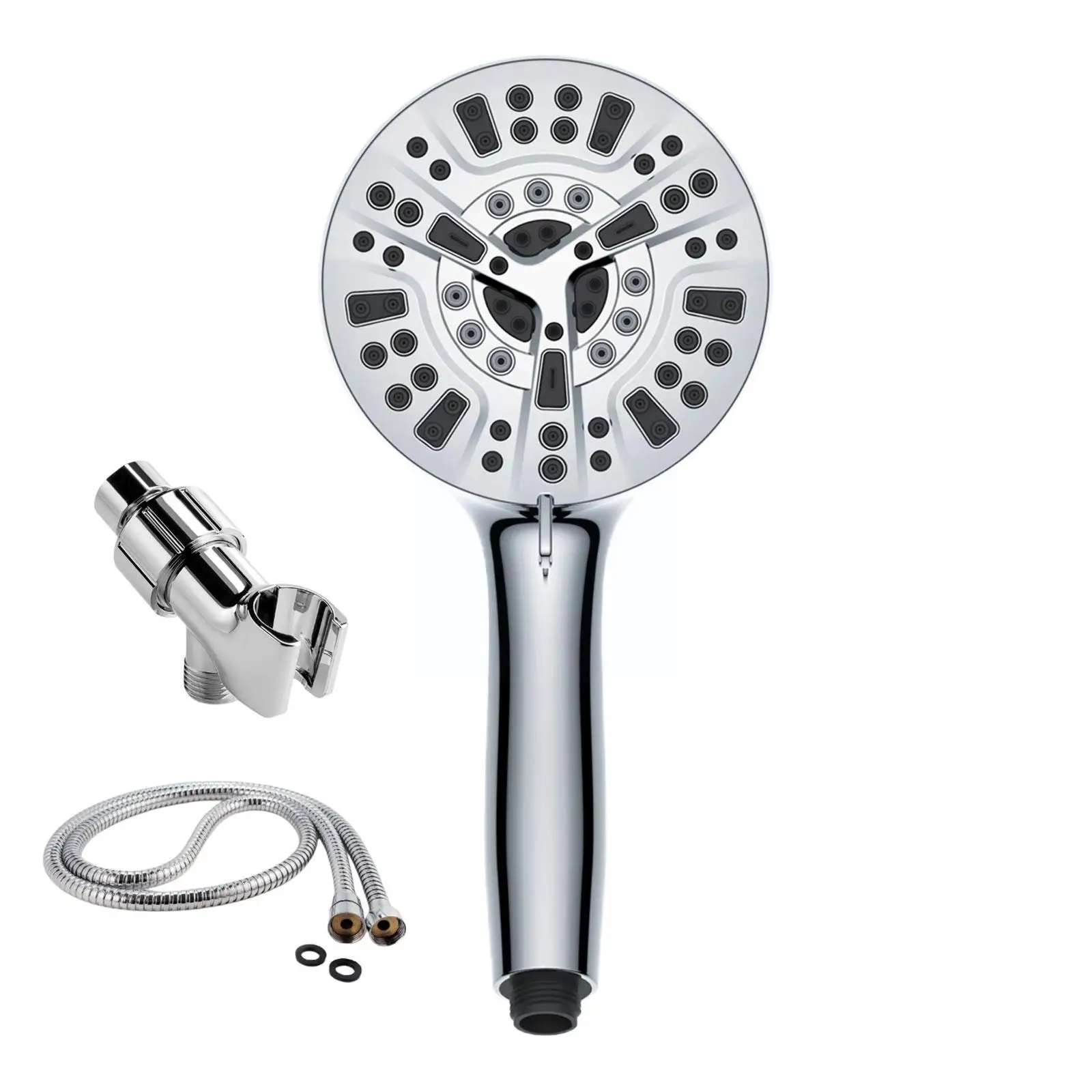 

Новый ручной Душ Регулируемый распылитель высокого давления стальное настенное крепление для ванной 10 аксессуаров режимы душа G7p0