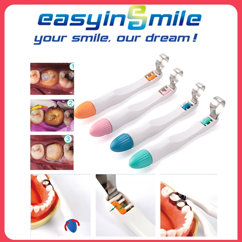 

Easyinsmile 50pcs Dental Pro Matrix Bands Molar Premolar Band Stainless Steel Adjust Hand Use 4.5/6MM