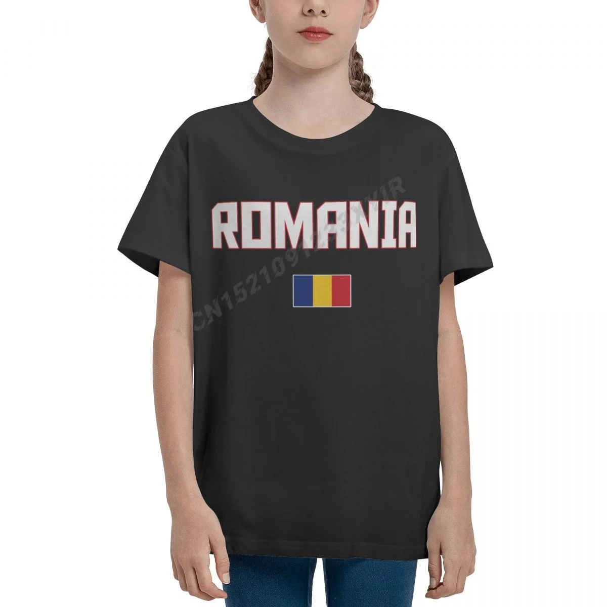 

Футболка детская из натурального хлопка, с круглым вырезом и коротким рукавом