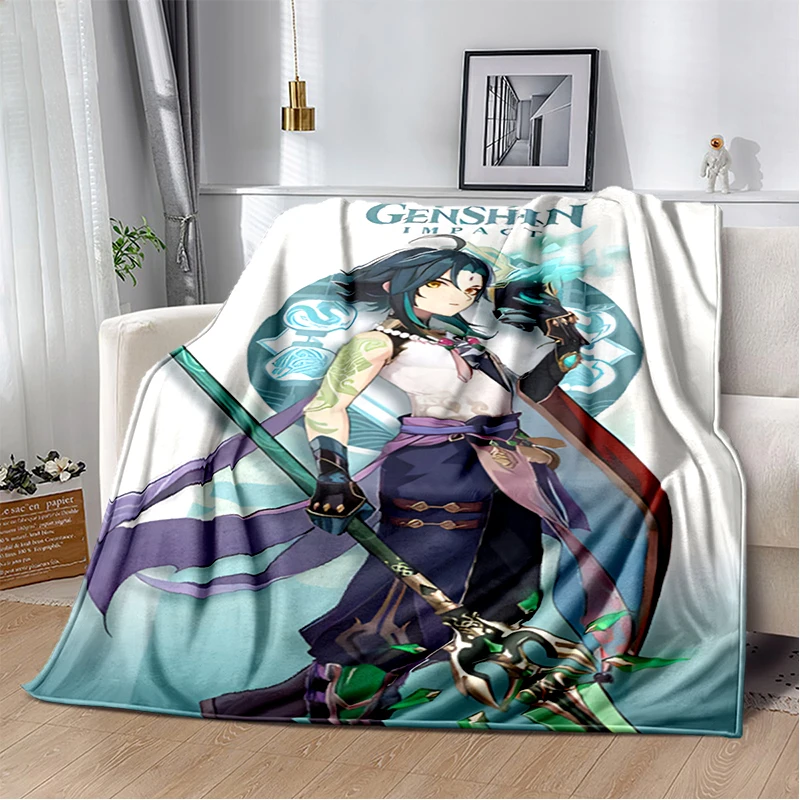 

Genshin Impact blanket for Children and adult Gift，Sofa Travel Camping household，Comfortable and practical custom blanket