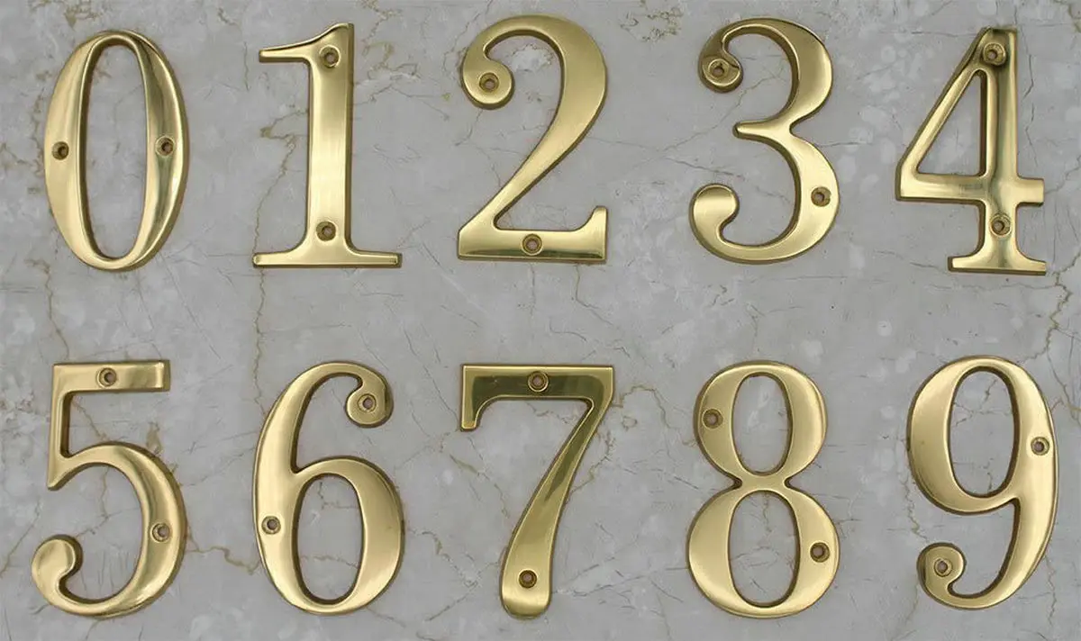 

4Inch Brass Copper A100 House Door Decoration Number Número De Latón