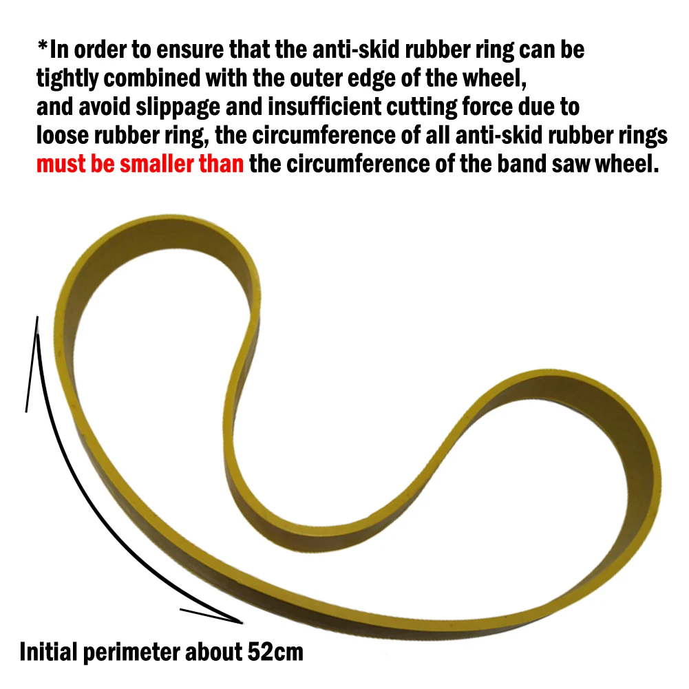 

Rubber Band Saw Rubber Band Wear Resistance WoodWorking Band Workshop Equipment Toughness 2Pcs 8 Inch Anti-skid
