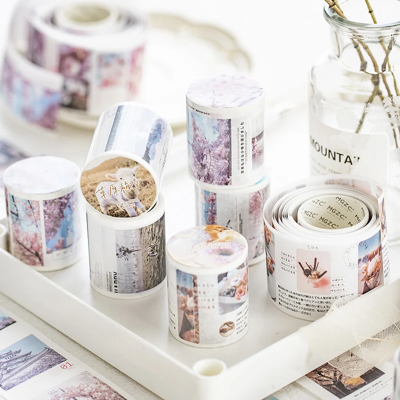 

Dimi 3M Flower Series Washi Tape Deco Diary DIY Scrapbooking Collage Junk Journal Masking Tape Creative Stationery Stickers