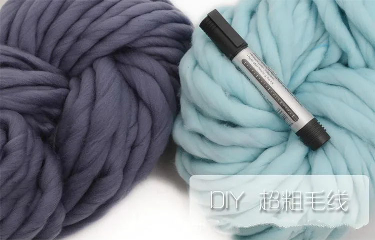 250 г хлопок и суперволокнистая шерстяная супертолстая очень толстая нить