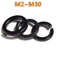 carbon steel black grade 8 8 steel spring washer split lock elastic gasket m2m3 m4 m5m6 m8 m10 m12m14 m16 m18 m30 elastic gasket