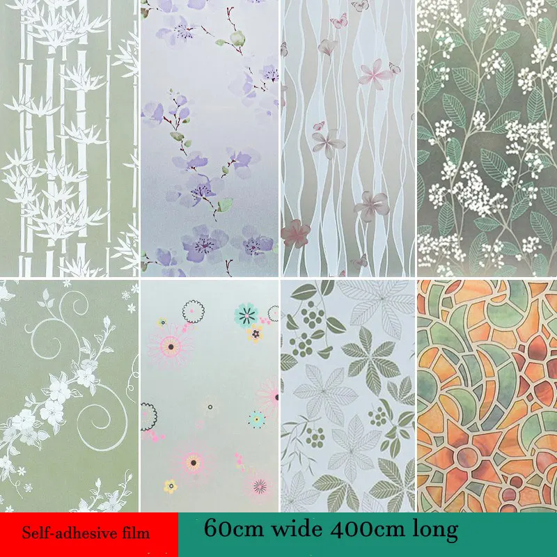 Transparent opaque glazed paper frosted glass stickers window film bathroom shade windows painted cellophane