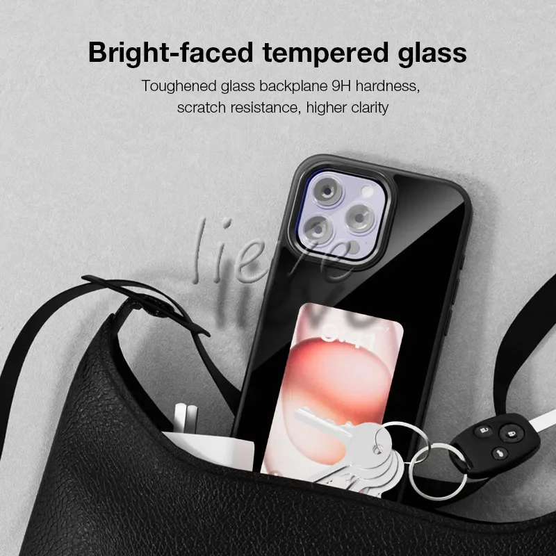 Fashion Nfc Function Case For iPhone 16 15 14 13 12 11 Pro ProMax DIY E Ink Screen Phone Cover Cartoon Battery Free