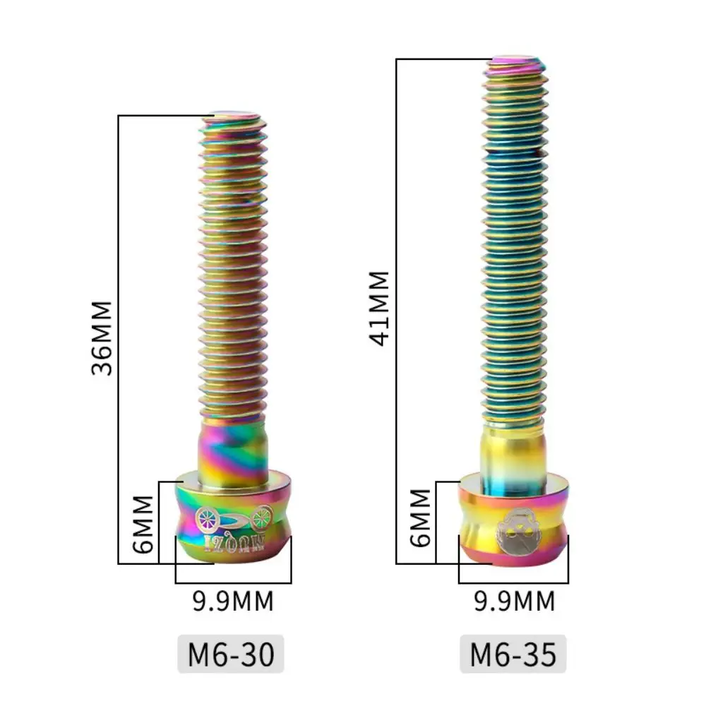 Велосипедный шток M6x30/35 мм верхняя крышка винт ультра-быстрое покрытие из