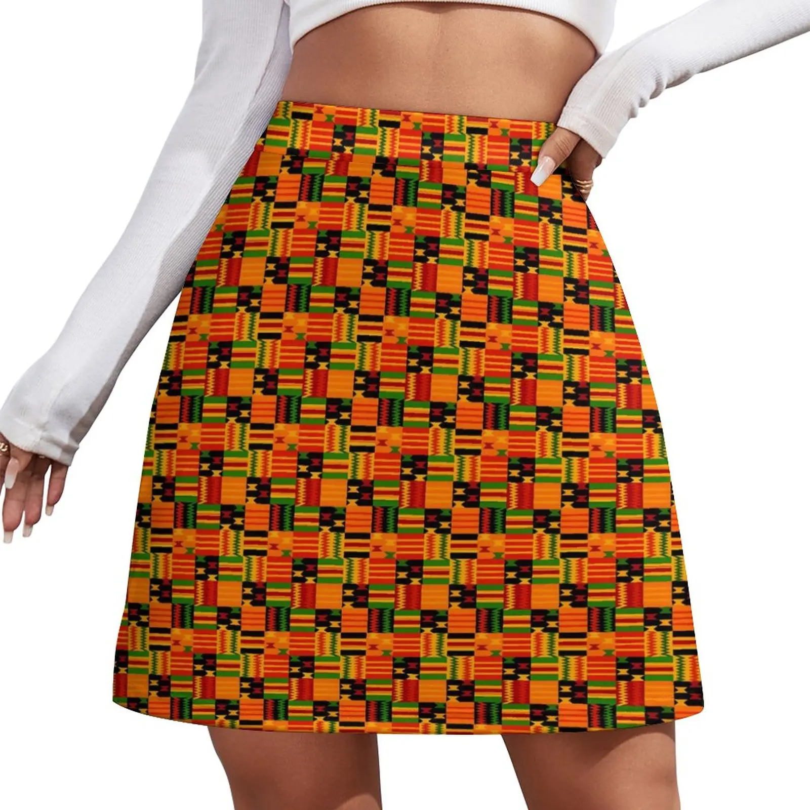 

Tribal Print Skirt Afro Pop Kente Style Street Wear Casual Skirts Ladies Modern Mini Skirt Custom Skort Clothes Birthday Gift