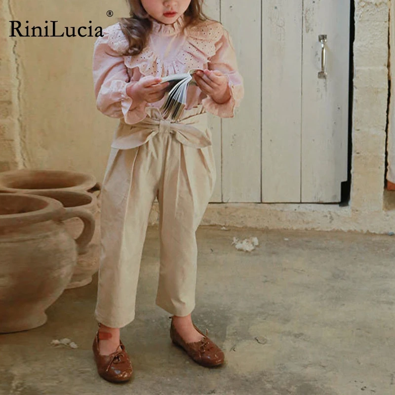 

RiniLucia pretty princess spring summer long sleeve hollow out tops outwear shirts blouses coat toddler kids baby girls clothes