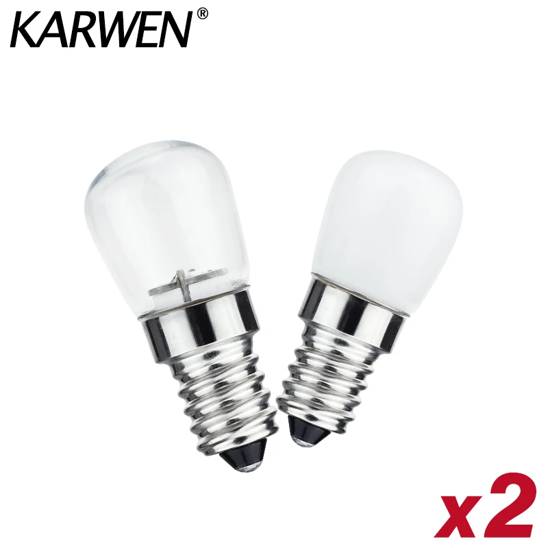 2 шт./партия светодиодные галогенные лампы для холодильника E14 220 В переменного