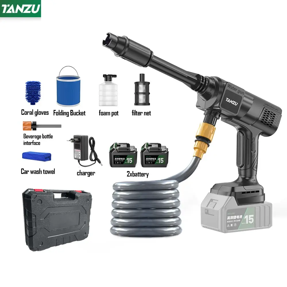 Мойка высокого давления, Беспроводная электрическая насадка для мойки автомобиля, пола, балкона, 21 в, 80 бар, 7 дюймов