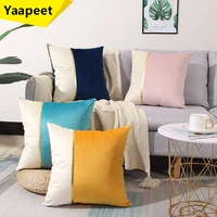 patchwork velvet cushion cover 45x45 luxury design throw pillows cover for sofa decor pillow case decorative cushion covers