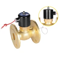 2 way ac 380v 220v dc 24v 2 inch steam brass flange solenoid valve