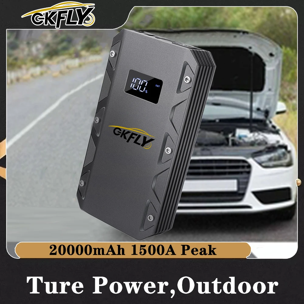 

GKFLY Car Jump Starter 18000mAh 1500A 12V Starting Device Power Bank Car Battery Booster Charger For Petrol Diesel Car Starter
