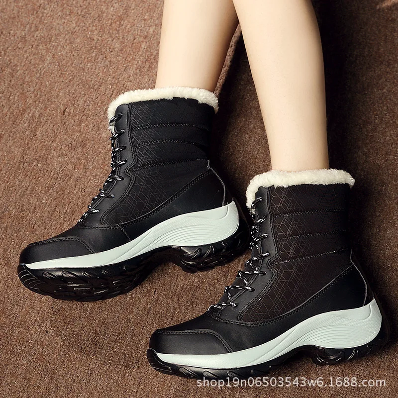 Women Boots Non-slip Waterproof Winter Snow Boots Women Platform Winter Shoes with Thick Fur Botas Mujer Thigh High Boots