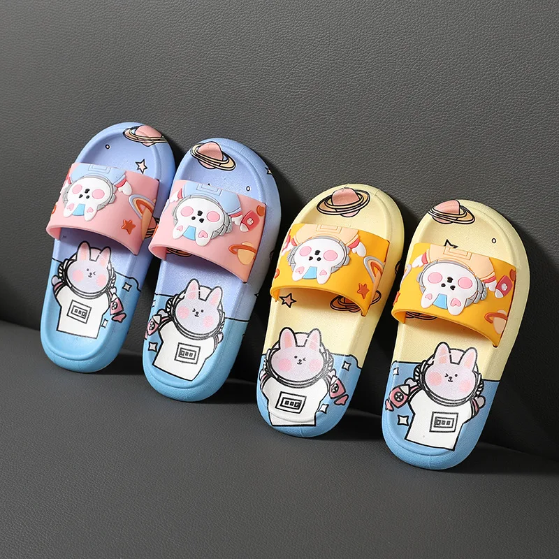 

Шлепанцы детские с мягкой подошвой, летние дышащие, без застежки, для пляжа, ванной комнаты, для дома, для мальчиков и девочек