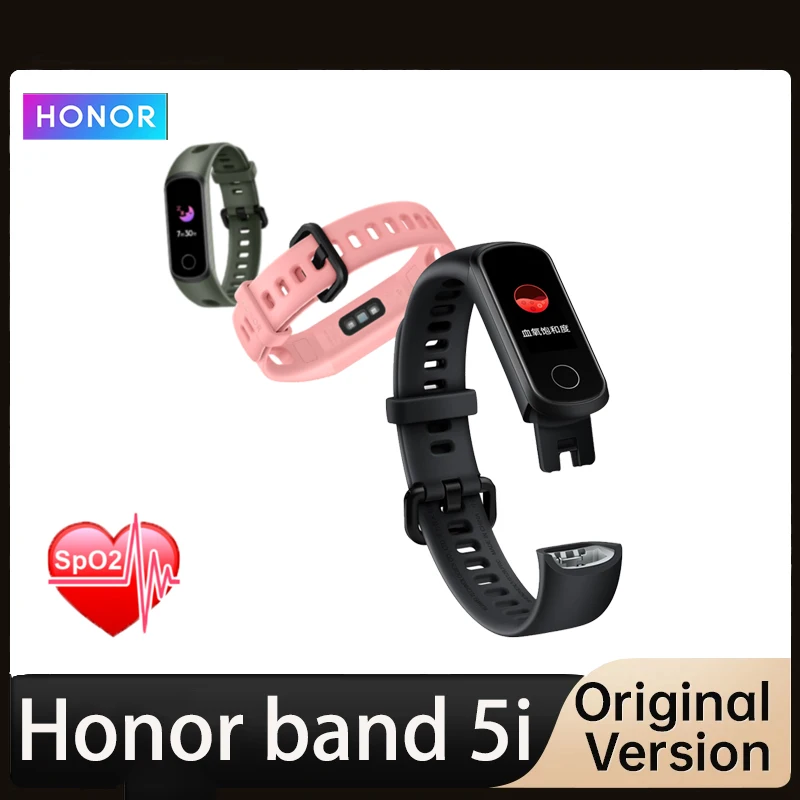 

Original Huawei Honor Band 5i Smart Wristband AMOLED Huawe smart watch sleep swimming sport tracker SpO2 Blood Oxygen for xiaomi