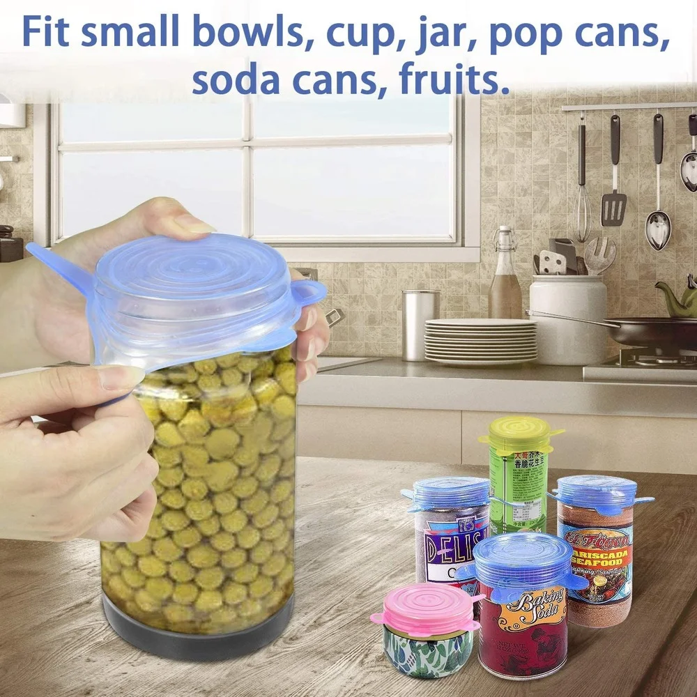 Цена Упаковка из 20 силиконовых Растягивающихся крышек для банок, многоразовые чудесные крышки, пищевые контейнеры для банок, маленькие миски дл... Скидка Упаковка из 20 силиконовых Растягивающихся крышек для банок, многоразовые чудесные крышки, пищевые контейнеры для банок, маленькие миски дл...