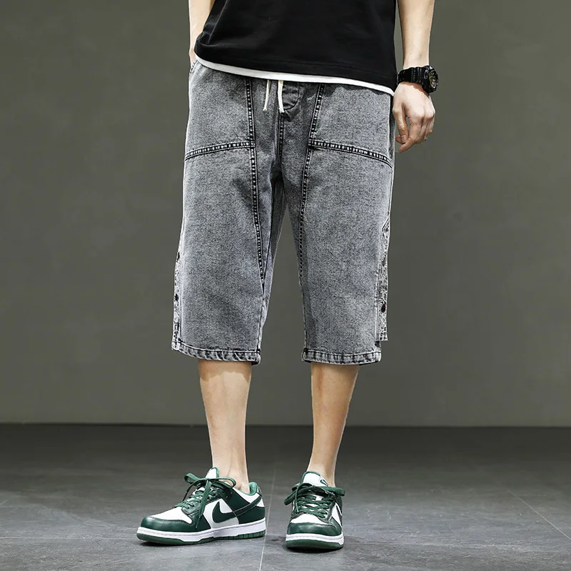 Big Size Denim Shorts Men Summer 