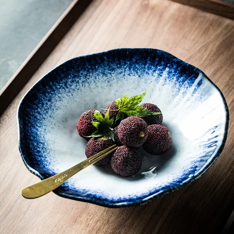 Керамическая миска для лапши в японском стиле салата лотоса семейная боковая