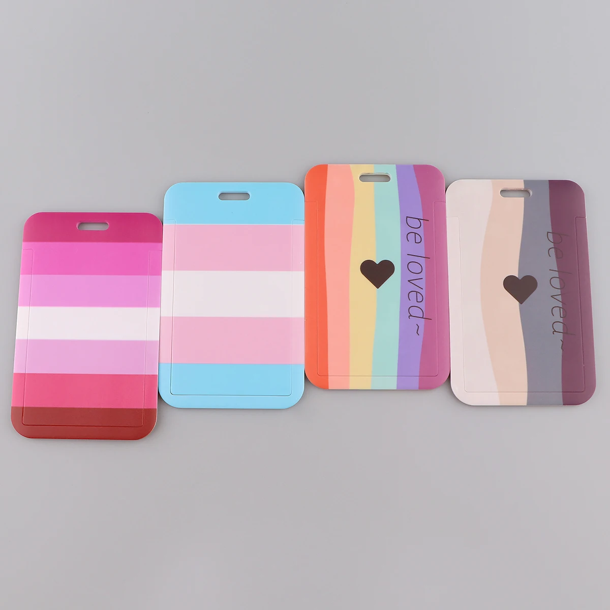 SP1480 Rainbow Gay Credential Holder Keychain Neck Lanyard For Passport Card LGBT Credit Straps |