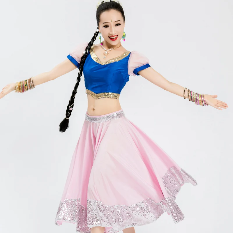 

Belly Dance Skirt Indian Classical Dance Stage Performance Clothes Oriental Dancing Practice Clothing Women Adult/Kids