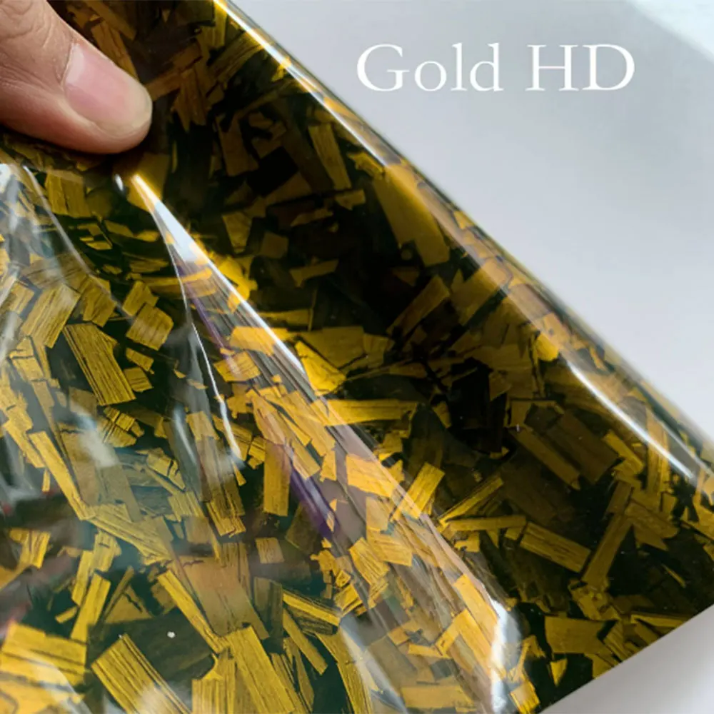 Золотая кованая карбоновая виниловая пленка ПЭТ призрачный камуфляж