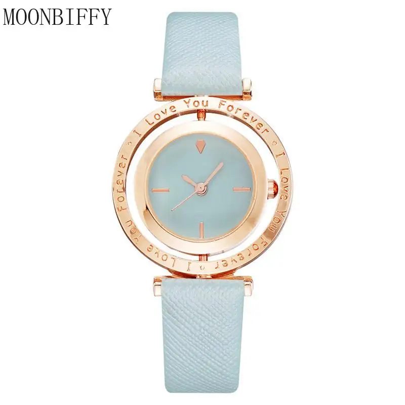 

Simple Rotating Dial Women Watches Gold Pointer Fashion Ladies Quartz Leather Wristwatches 2022casual Woman Watch Orologio Donna