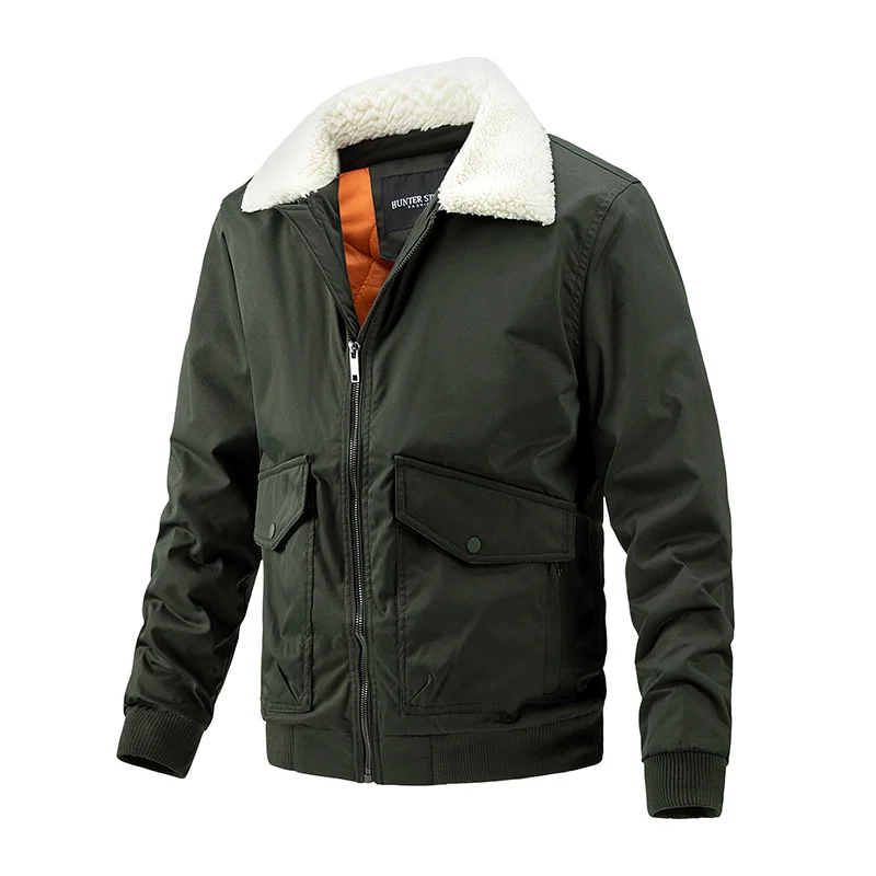 

Autumn Winter Men Bomber Parka Jackets Thermal Pilot Flight Coats for Male Top Clothing Warm Outwear Windbreak