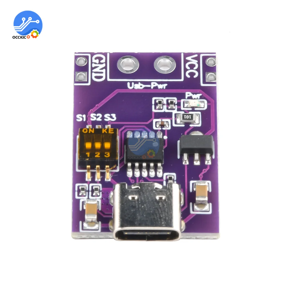 

Type-C QC AFC PD2.0 PD3.0 to DC Spoof Scam Fast Charge Trigger Polling Detector USB-PD Notebook Power Supply Change Board Module
