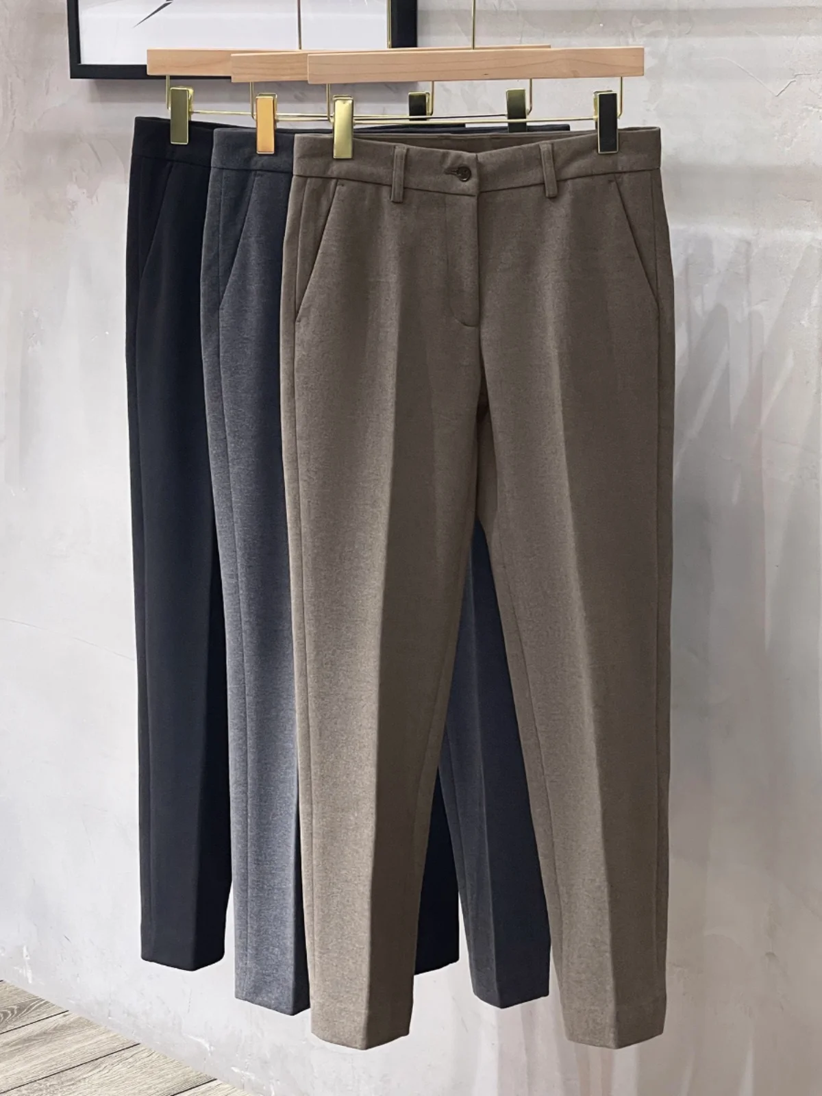 Зимний шерстяной офисный костюм брюки мужские тонкие шерстяные в британском